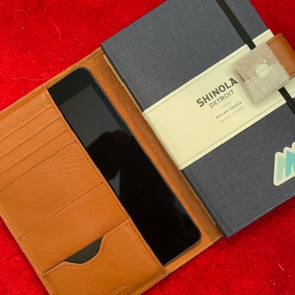 NEW - SHINOLA PREMIUM LEATHER MEDIUM JOURNAL COVER & NOTEBOOK - BRITISH TAN - Picture 8 of 8